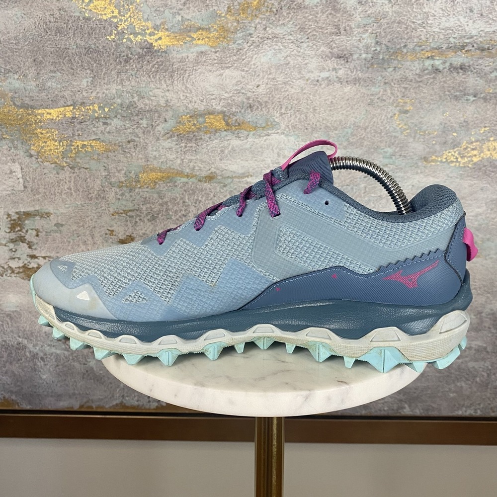 Mizuno Wave Mujin 9 Shoes Womens Size 10 Blue Trail Running Athletic Sneakers - Picture 7 of 12